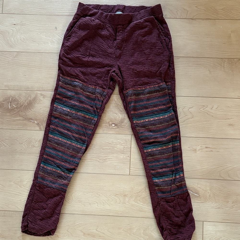 Roots Burgundy Textured Pants